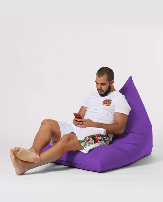 Atelier Del Sofa Pyramid Big Bed Pouf - Púrpura